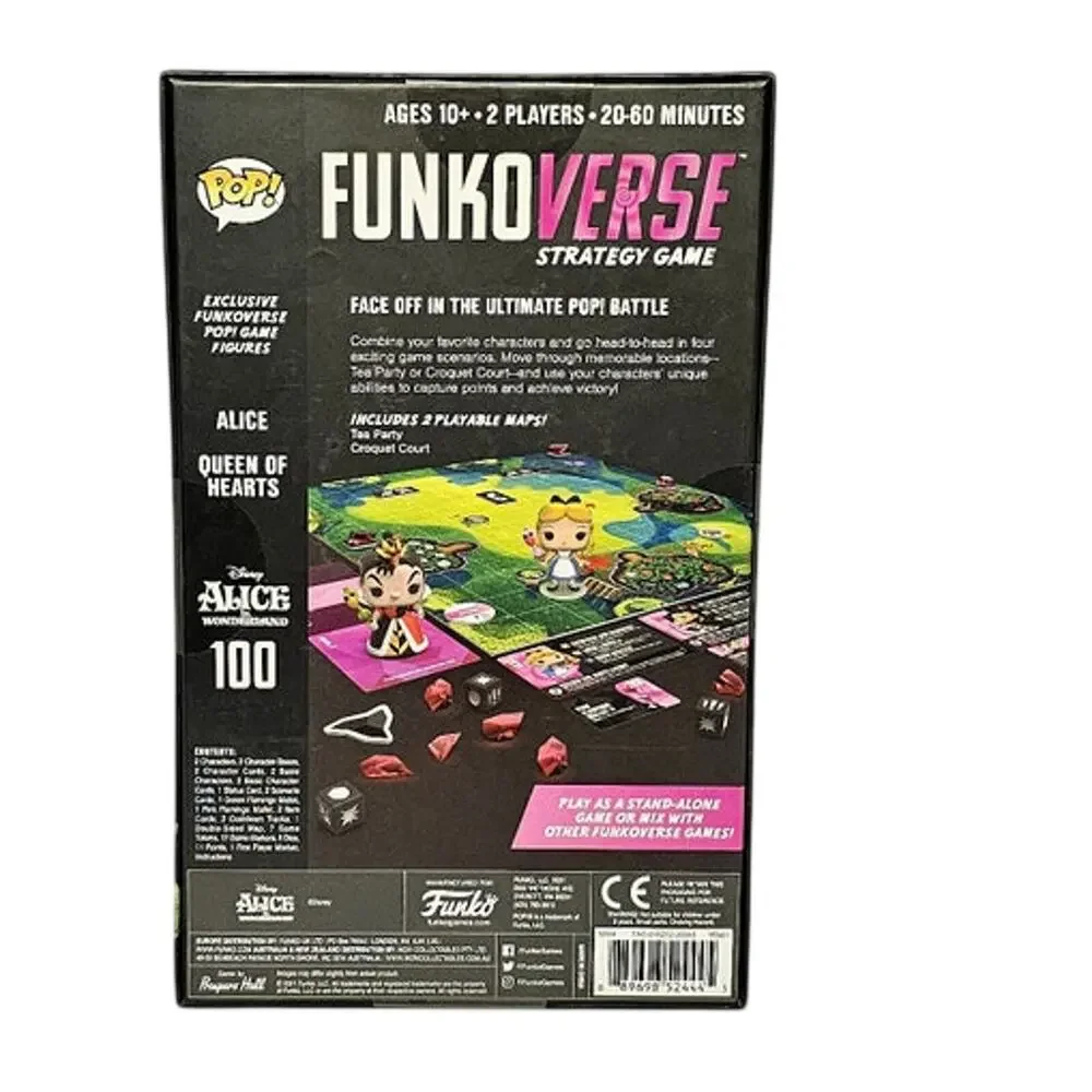 POP! Funkoverse Alice In Wonderland  Strategy Game 2 Pack Funko Games NWT